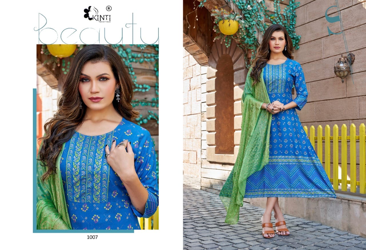 Kinti Heena 1 Festive Wear Wholesale Kurtis With Dupatta Collection